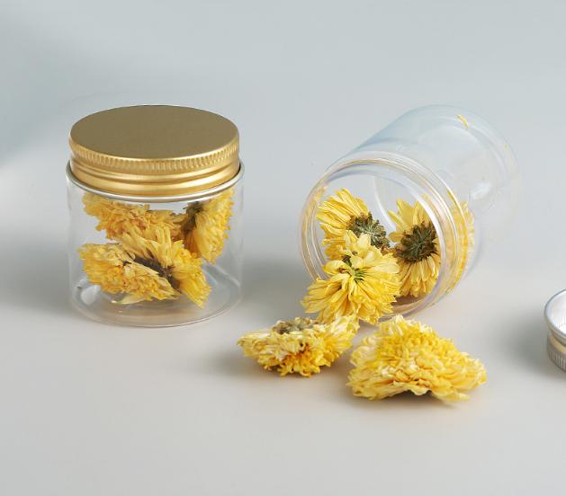 1oz 2oz 4oz 5oz 6oz 8oz 10oz 12oz 16oz Plastic Jars with gold silver aluminum lids & induction seal For food jar cosmetics cream
