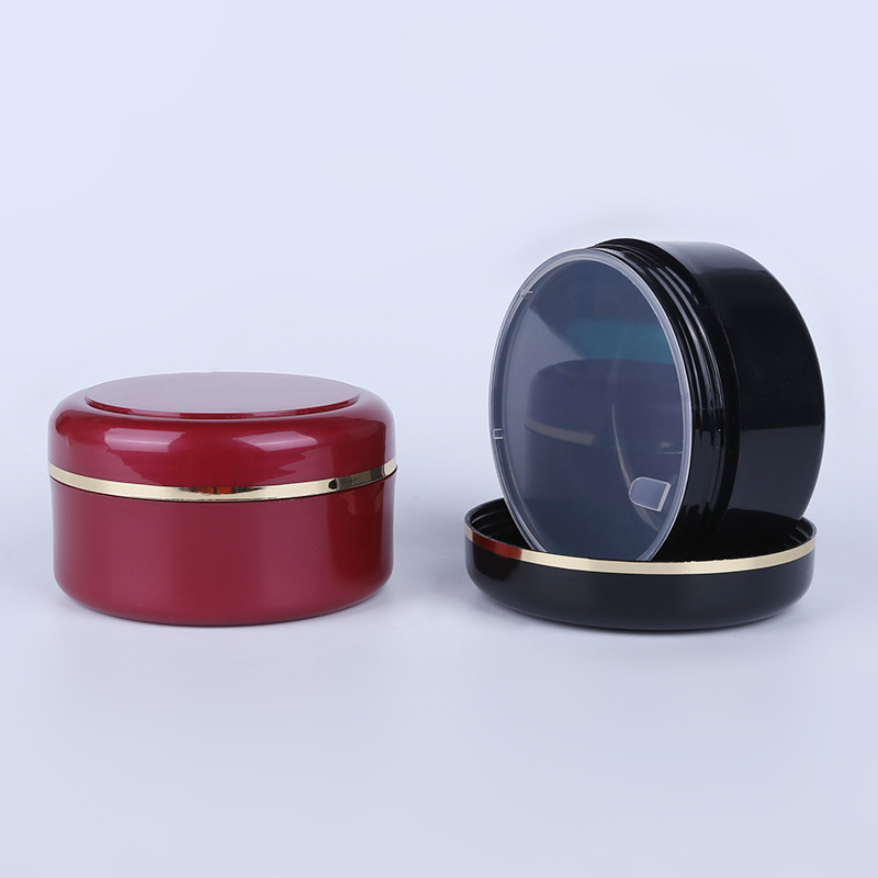 Customize luxury Empty Plastic Cream Jar Purple Frosted Face Facial Mudpack Pots Body Butter 10g 15g Cosmetic Plastic Jar