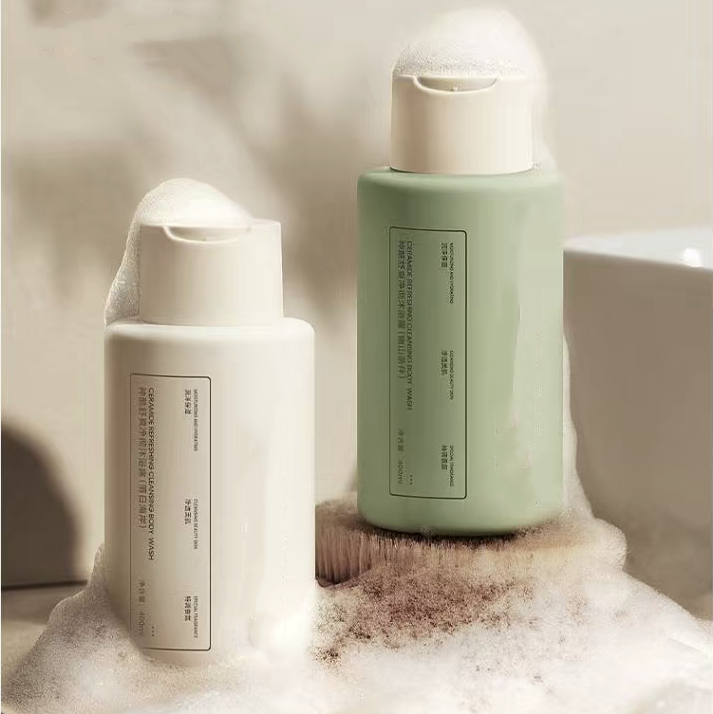 Disc Cap Bottle PET Plastic Boston Round Bottle with Lotion Pump 100ml 250ml 300 500ml Body Essential Oil Dropper Bottle