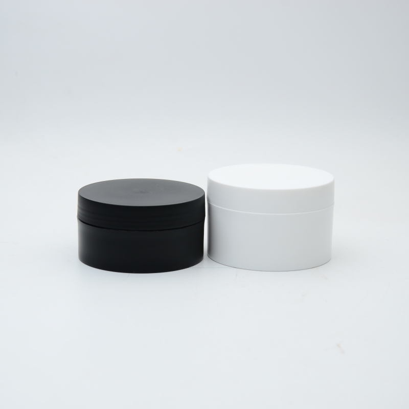 Custom Matte Round PP Plastic Cream Jar With lidsTooth powder jar Black cosmetic jar for cream cosmetic packaging containers