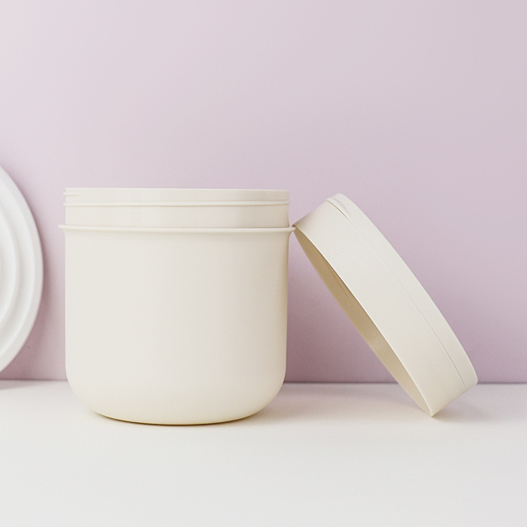 Custom Beige Color Cosmetic Jar Face Cream Body Scrub Body Butter Body Lotion Milk Jars Container PP jar 8 10 oz 300 ml g 400ml