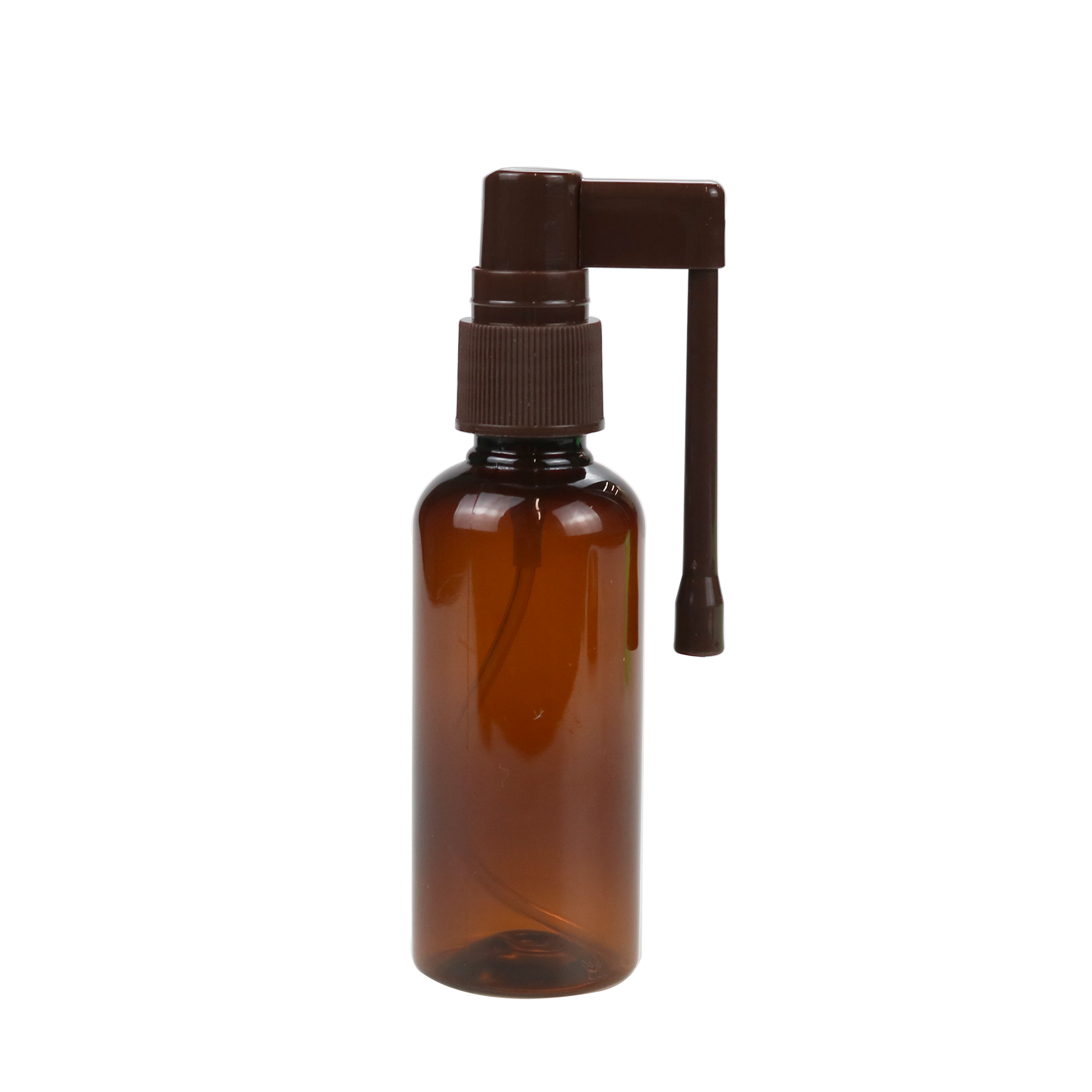 hdpe amber Empty pharmaceutical oral nasal throat mist spray bottle with long nozzle