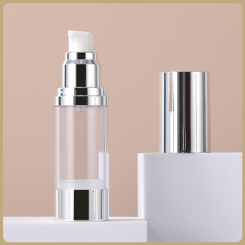 New style 15/30/50ml empty golden lotion pump bottle sunscreen cosmetic packaging With Gold Silver cap