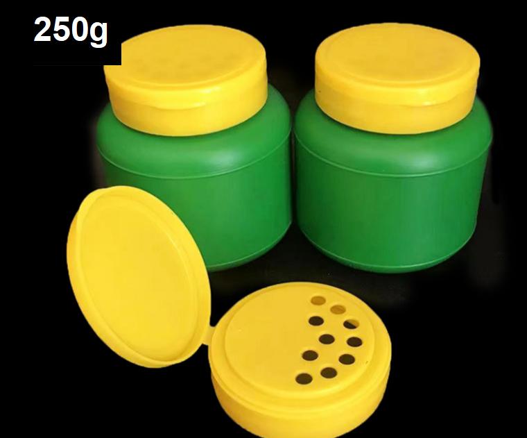 250ml 250g HDPE Plastic Jar Fertilizer Slow Control release bottle Veterinary Granule Powder Fish Bait food Bottle