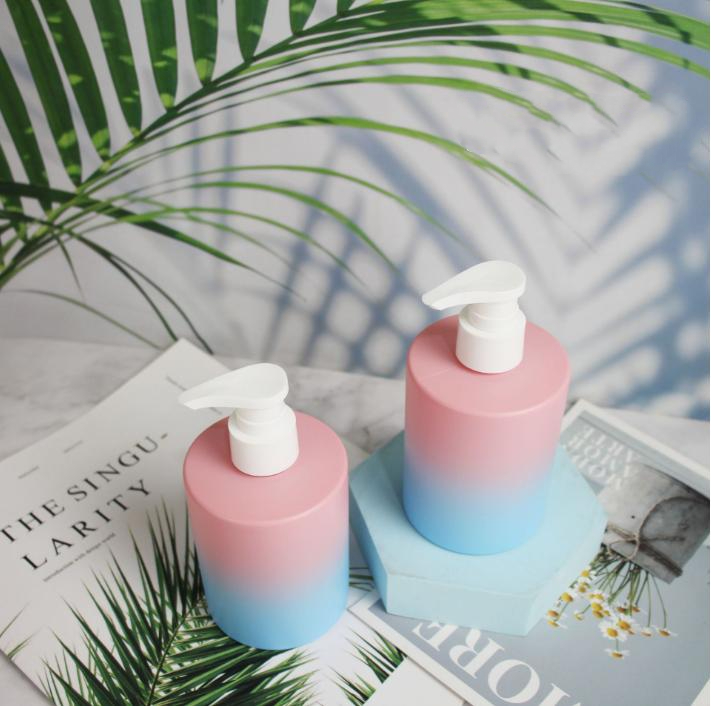Pink  Green Purple 250ml 500ml HDPE shampoo pump bottle 300ml flip cap bottle kids face wash hand sanitizer lotion dispenser