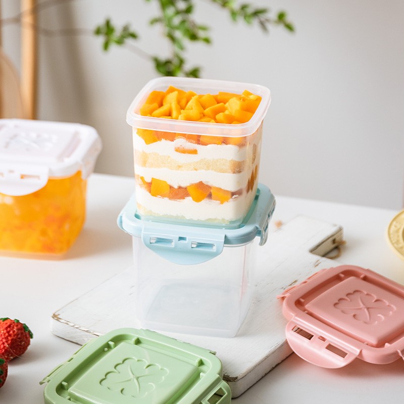 Household Grain Storage Cake Container Kitchen Food Storage Jar Cereal Transparent Fresh Keeping Box With Lid