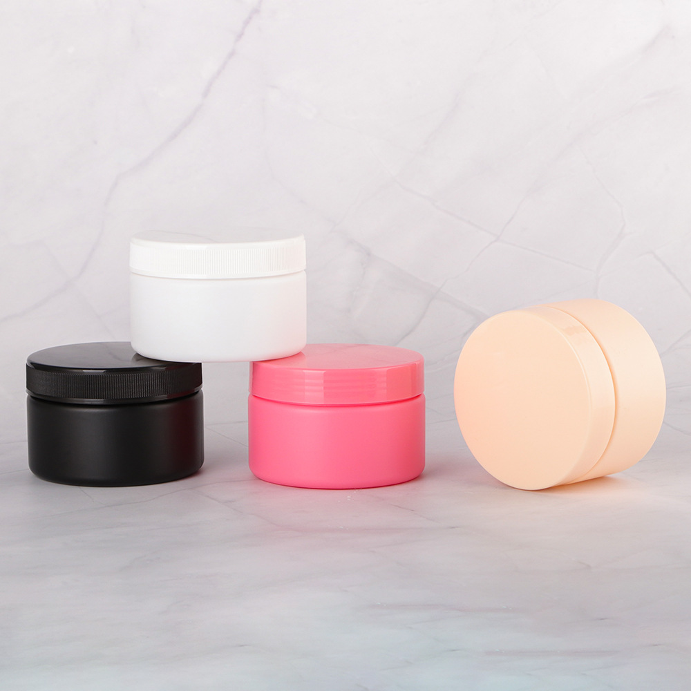Customized PP PET PE 100ml 200ml 300ml Plastic Body Scrub Jars Bottle Container Food Grade Cosmetic Packaging