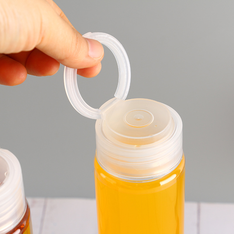 300ml Straight Sided Round Boba Tea Bottle Milk Tea Tall Tube Shape Juice Bottle Custom lOGO with Aluminum Cap PET Bubble Bottle