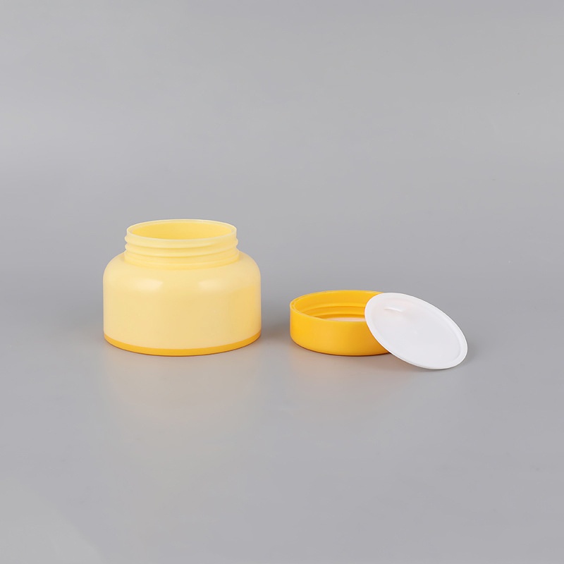 30g 50g 100g Frosted Matte Black PP jars with lids Green Yellow PET Jars Plastic Bottles for face cream hair mask liquid serum