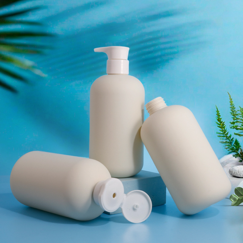 500ml Custom PE/PET Shampoo Packaging  Plastic Lotion pump shampoo Bottle for shower Gels conditioner