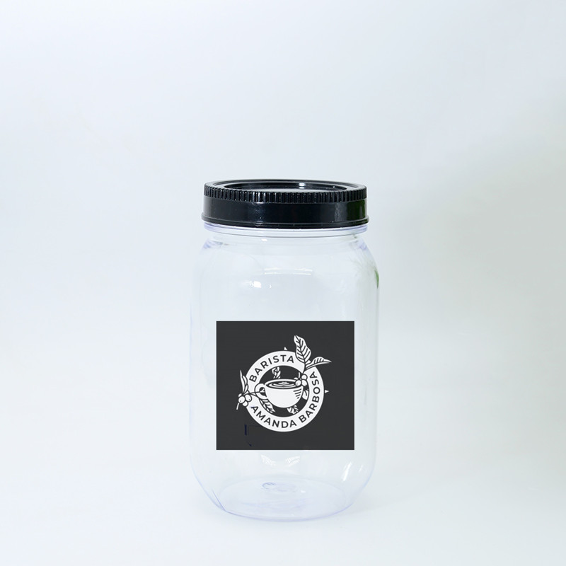 Wholesale custom PS plastic wide mouth mason jars with lids and straws handle 4oz 8oz 12oz 16oz 24oz 32 oz mason cups for juice
