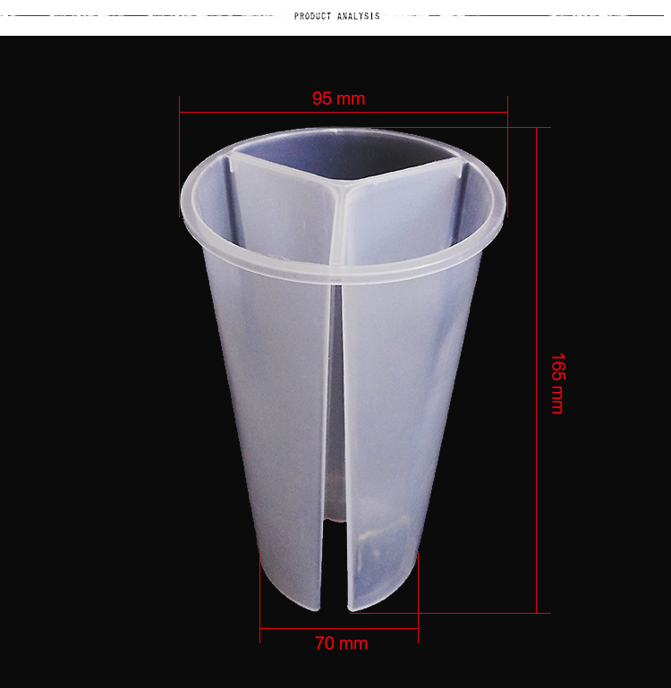 24oz 700ml PP Plastic Split Boba Cups Bubble Tea Share Cup 3 Compartment Juice Cup With Lid Custom Logo Print