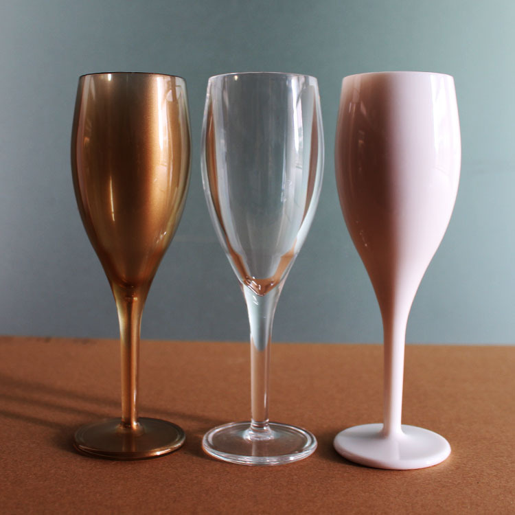 Wholesale Custom PS 75ml/2.5oz Goblet Clear Acrylic Glasses Red Wine Bottle Transparent Drink Cup Clear Plastic Champagne Flute