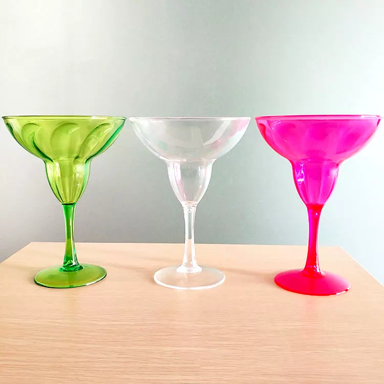 KTV Bar Custom Unique 180ml/6oz Martini Cocktail Glass Dessert Funnel Cup Goblet Crystal Martini Glass Plastic Martini Glasses