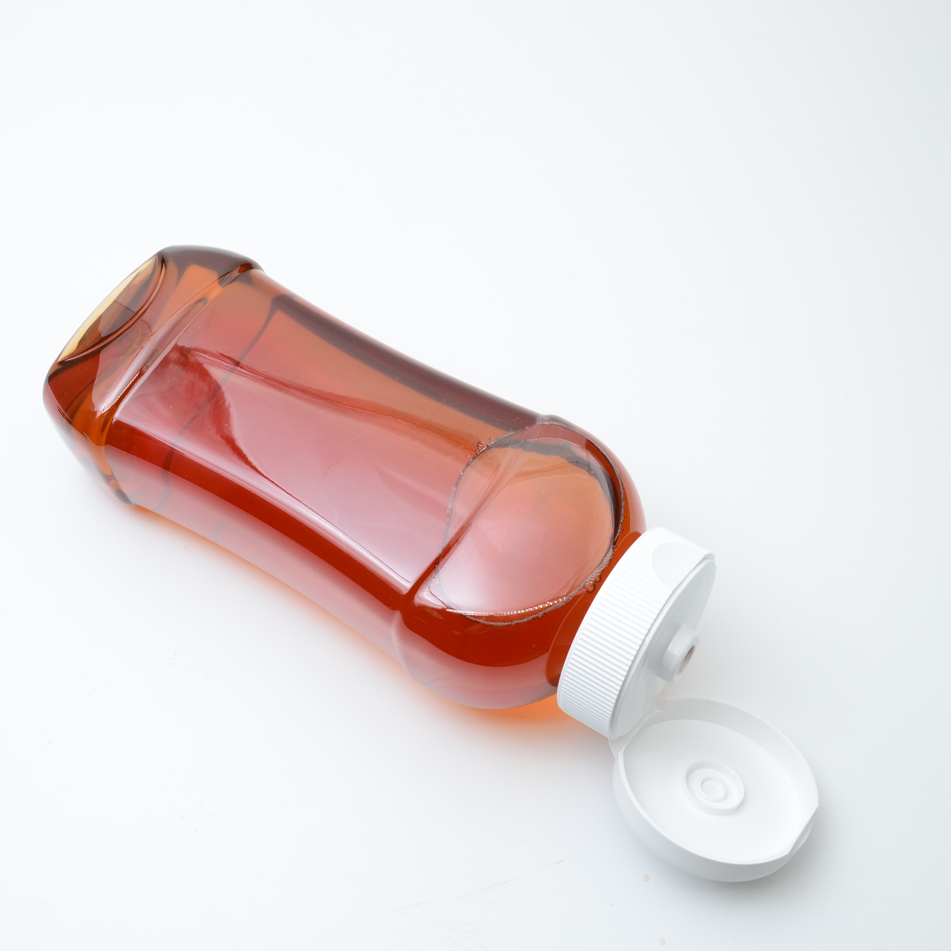Squeeze Honey Bottle 200ml 300ml Wholesale Plastic Jam Honey Jar Ketchup Mayonnaise Empty Sauce Container with Flip Cap