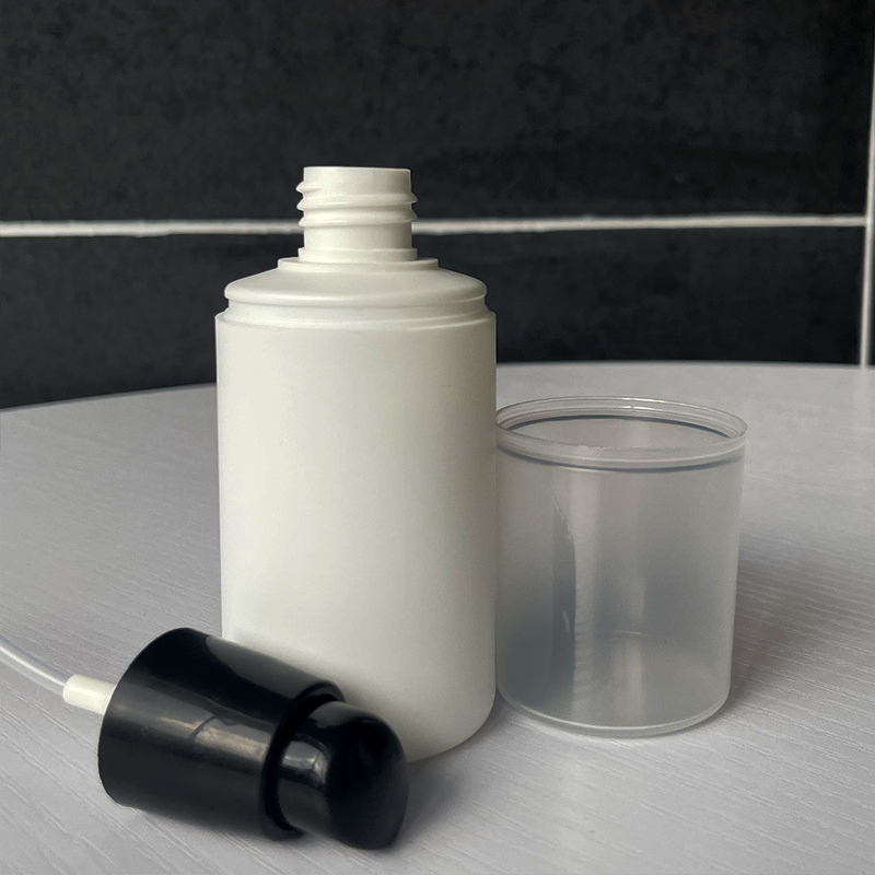 100ml 120ml 500ml 1000ml HDPE Plastic Bottle With Caps Lids Lotion Bottle With Pump Dispenser and Cover