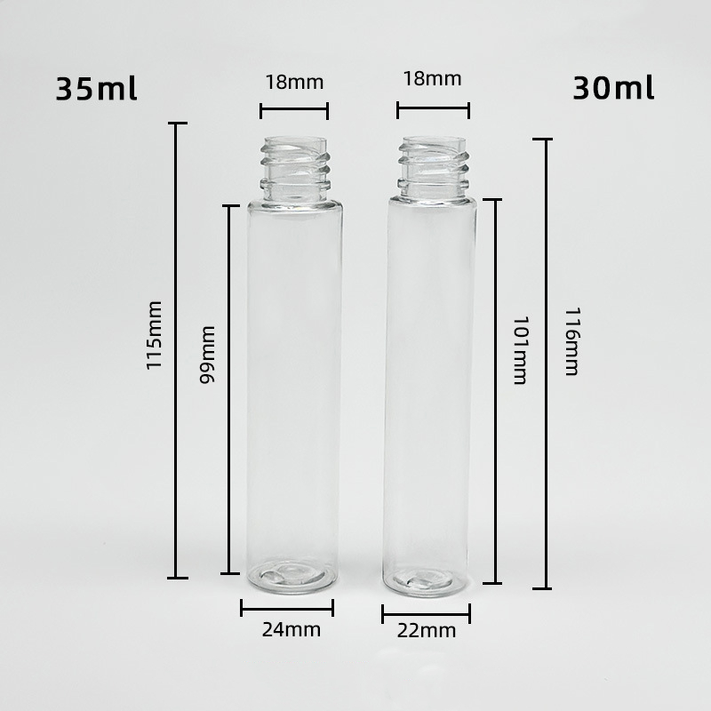 30ml PET Plastic Pill Vial Tube Bottles for Hemp pot Tobacco with Child Safety Cap Push Down & Turn Cap