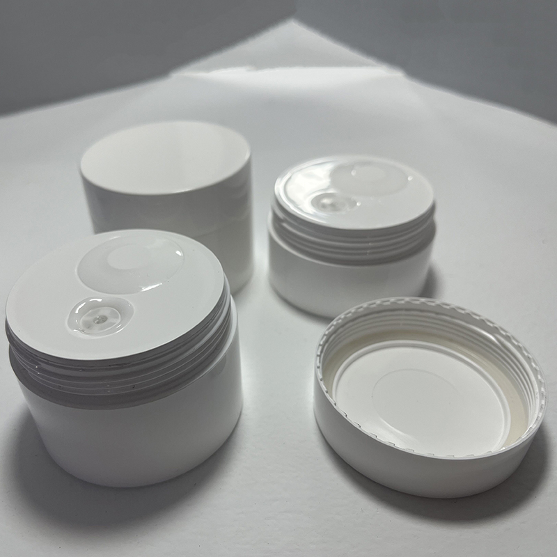 New style 30g 50g Plastic Matte Jar PP Boby Butter Container Airless Face Cream Customize Cosmetic Press Jar