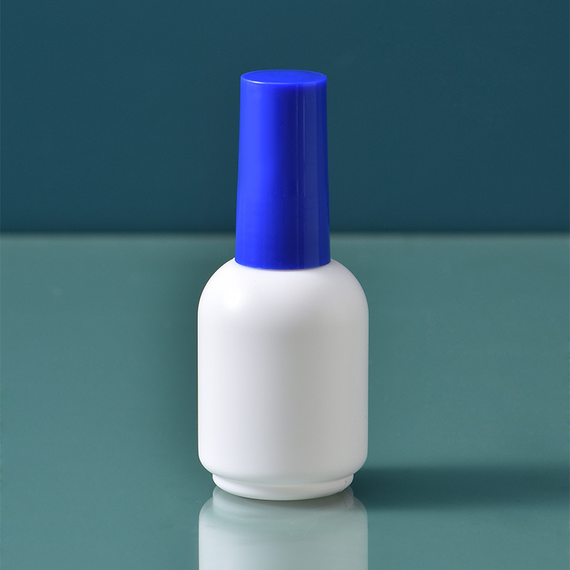 OEM nail plastic Nail Polish Bottle white empty plastic bottle uv gel nail polish bottles with brush cap