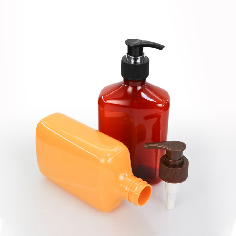 350ml 500ml Green cosmetic body lotion bottles shampoo bottle shower gel bottle with pump lid