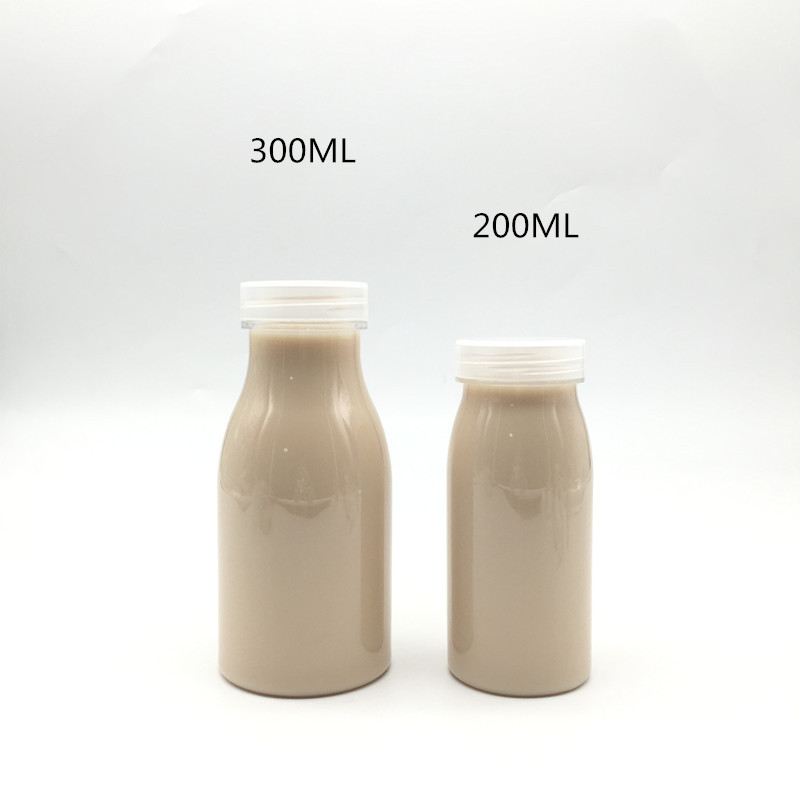 Wholesale 200ml 300ml Empty Disposable Greek Yogurt Container Plastic Yogurt Drink Bottle Milk Storage Container Bottle With Lid