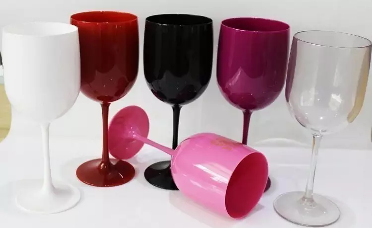 500ml Plastic Wine Glasses Unbreakable Set of 6 Bulk Colored Plastic Wine Glasses Wholesale Customized Plastic Wine Glasses