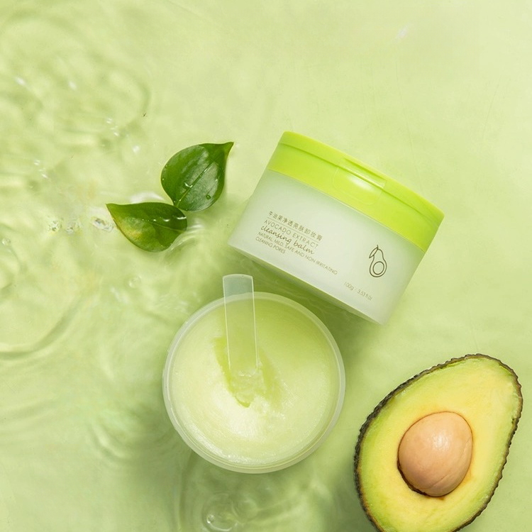 PP Frosted Green Cosmetic Jars with Lids for Body Butter Cream Ginger 100ml PET Round Slim Wide Mouth Cleansing Balm Jar Plastic