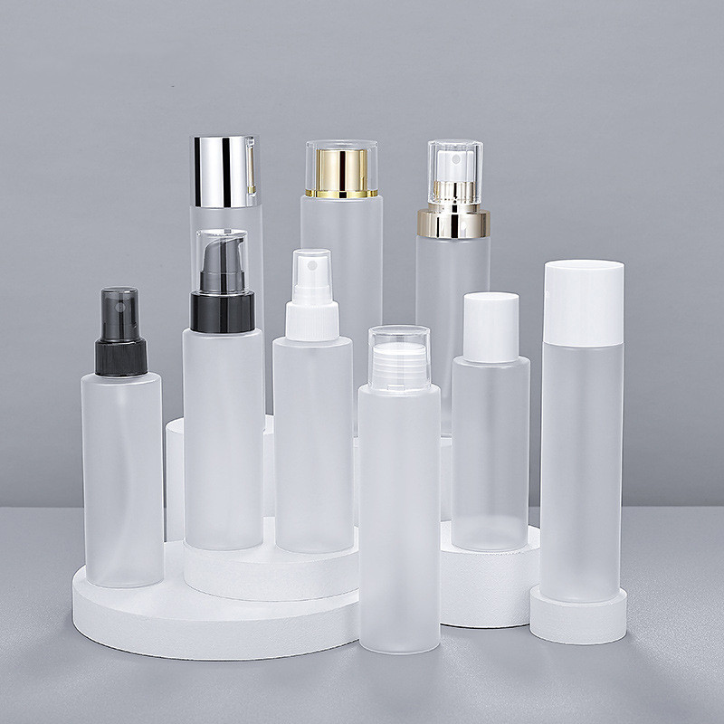 Empty Clear Frosted Plastic Lotion Bottle Jar 100ml 120ml 150ml 200ml 250ml Matte Body Lotion Plastic Bottle with Dispenser Pump