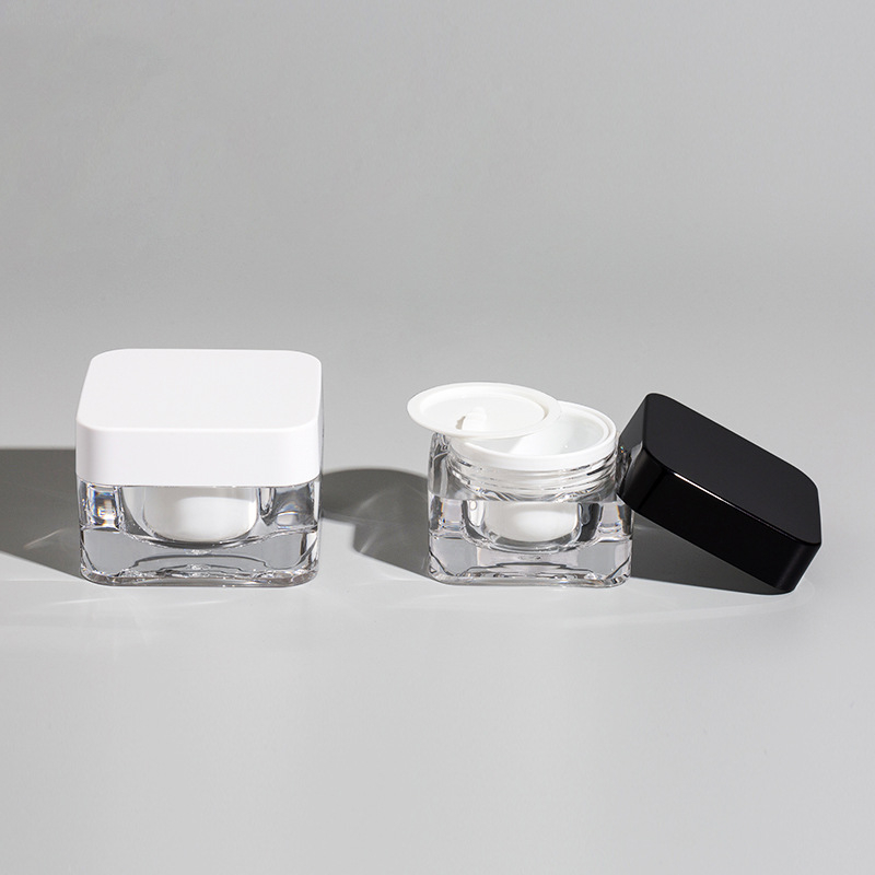 Luxury 30ml 50ml Airless Cosmetics Double Wall Thick Acrylic Plastic Lotion Spray Pump Dispenser Bottle Set 30g 50g Cream Jar