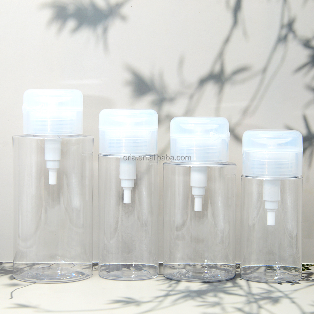 Wholesale matt frosted 220 ml 500ml press bottle for makeup remover oil moisturizing BPA free