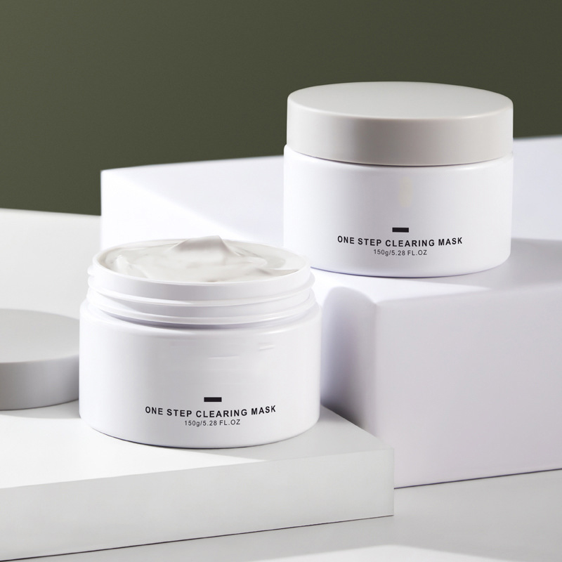 50g 100g 150g 200g white PP/PET cream scrub jar matte customized hair gel plastic Cream Can Cosmetic Container with inner cover