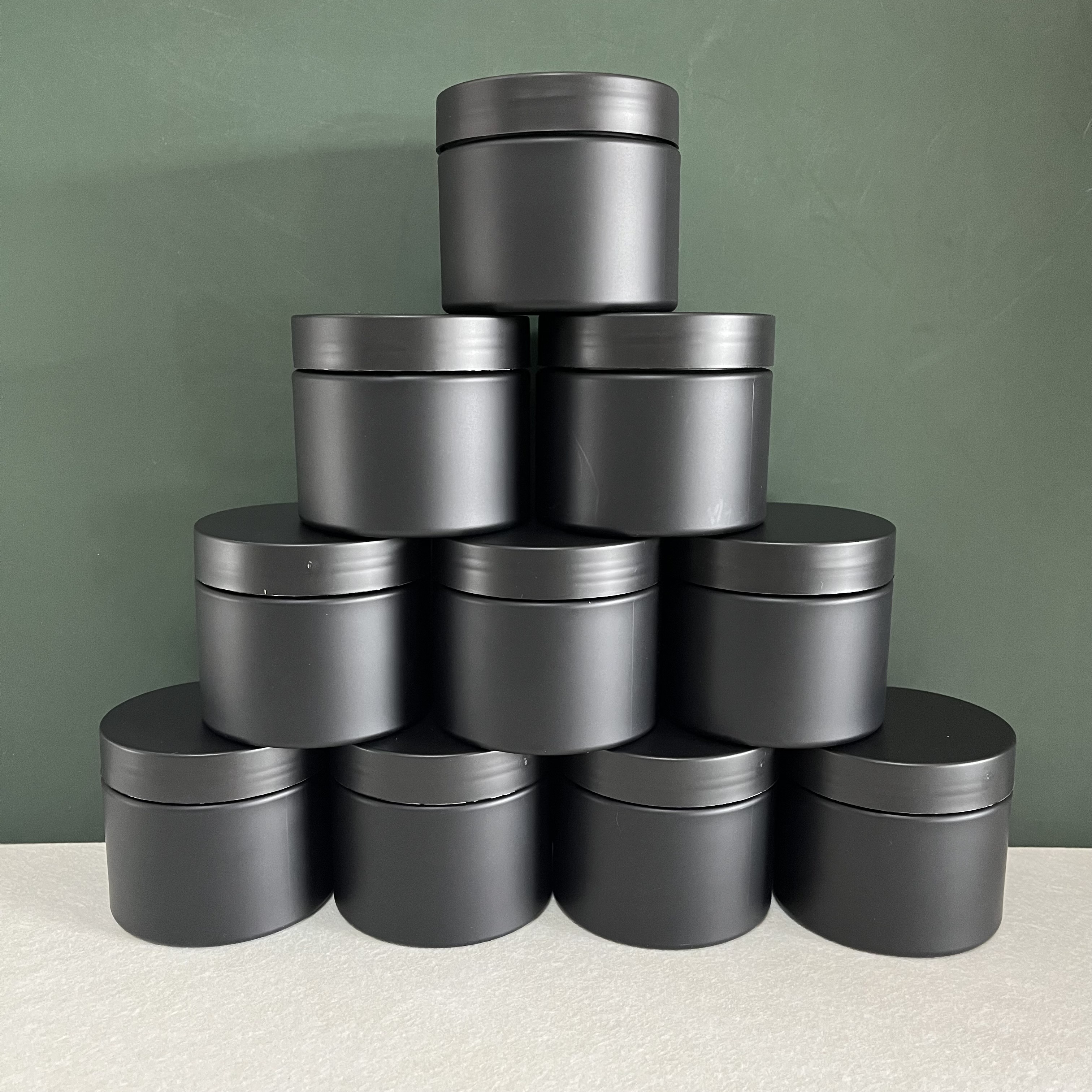 Matte Black Balm Jar 3oz 5oz 6oz 8oz 10oz PET PP PE Eye Face Cream Jars Double Wall Lotion Cosmetic Hair Pomade Cans Packaging