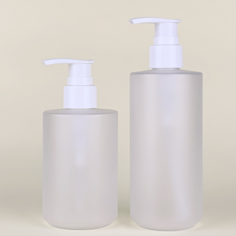 Custom Clear Matte Bottle 100ml 150ml 200ml Cosmetic Packaging Frosted Plastic Hair Oil Body Essential Oil Lock Pump Bottle