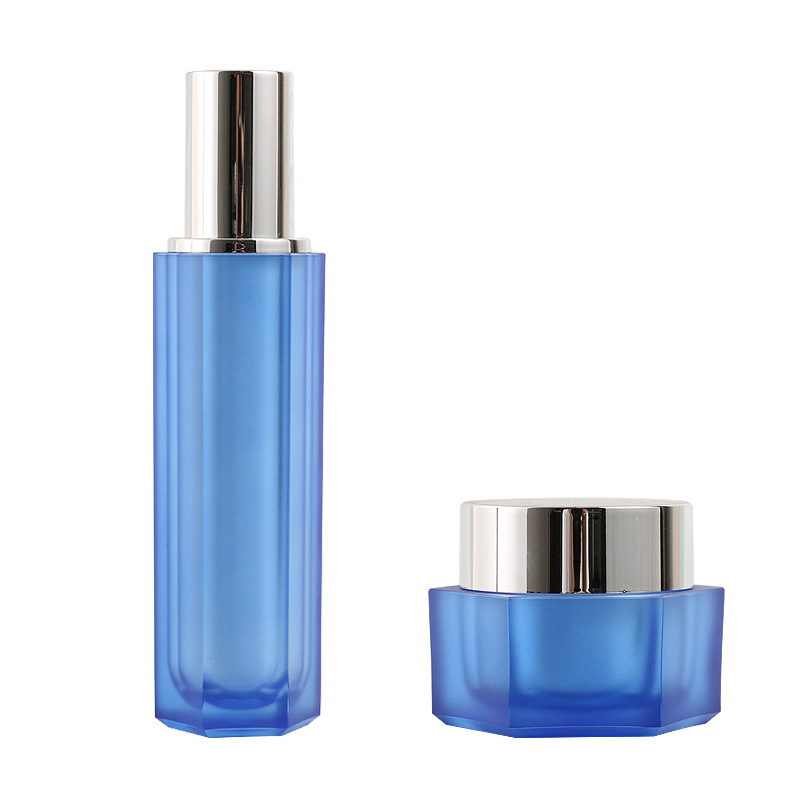 Luxury Acrylic Cosmetics Packaging Set 30g 50g Face Eye Cream Jar 30ml 50ml 100ml Liquid Foundation Serum Bottle With Pump Cap