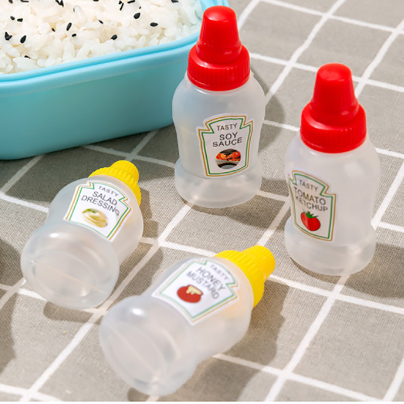 mini size squeeze bottle with pointed cap 10ml 15ml 30ml plastic sauce bottle Ketchup Mayonnaise Container for BBQ take away