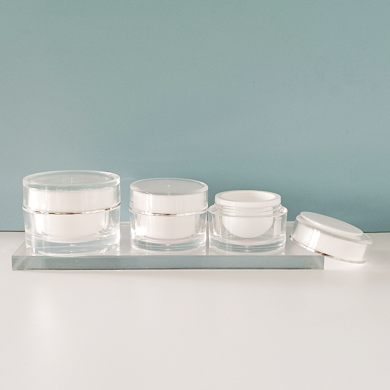 5g 10g 15g 20g 30g 50g Plastic Acrylic Jar Double Walled Cosmetics Face Cream Jars With Lid Eye Serum Box Trial Sample Bottle