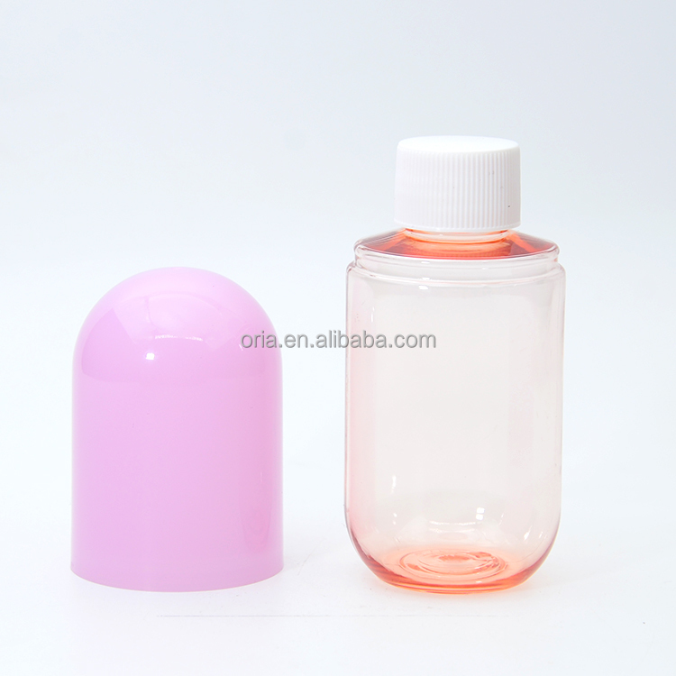 30ml 40ml 60ml 100ml 120ml 150ml transparent Capsule shape bottle pet plastic fine mist spray bottle cosmetic packaging