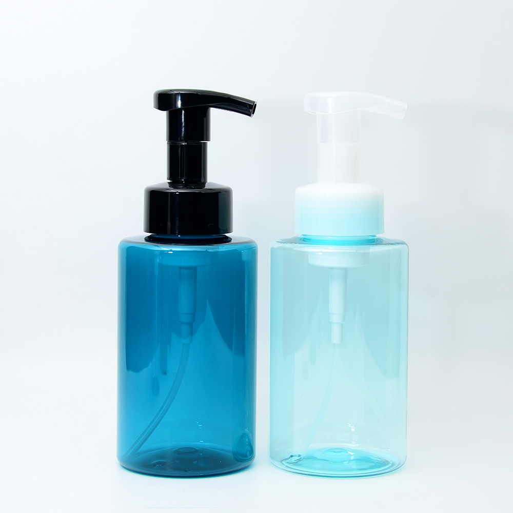 Custom Green Blue Color Face Cleanser Foam Pump Bottles 300ml 400ml Foam Soap Dispenser Bottle Pump