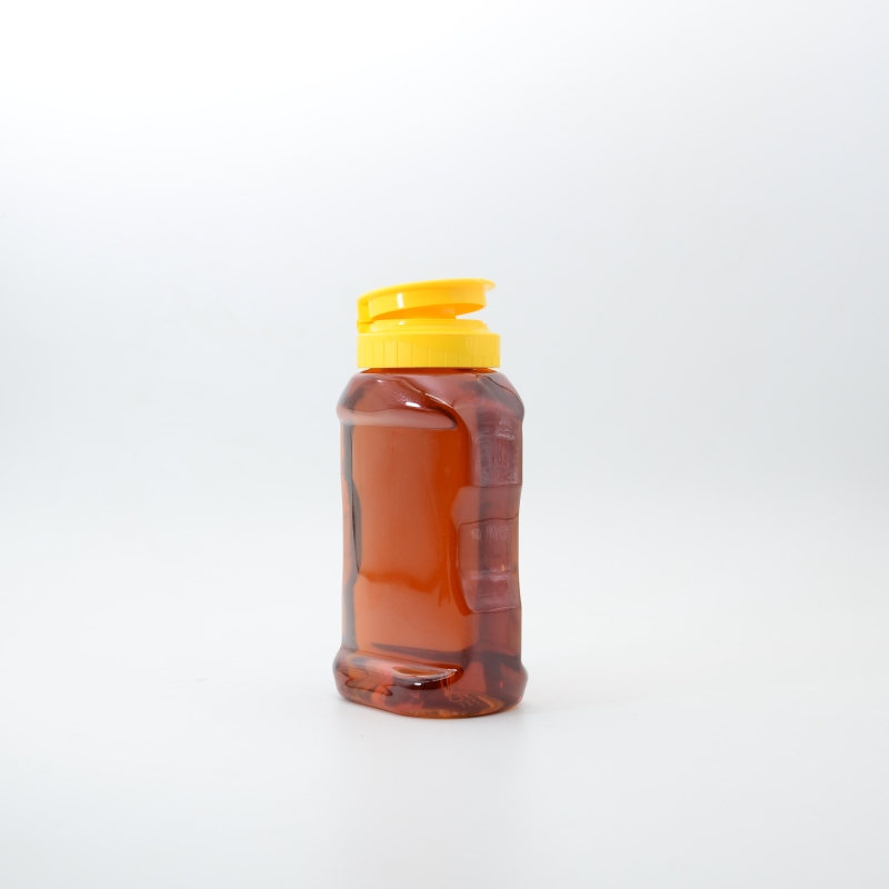 In stock BPA Free PET Sauce Bottles with Leak Proof Lid for Agave Syrups Soy Sauce