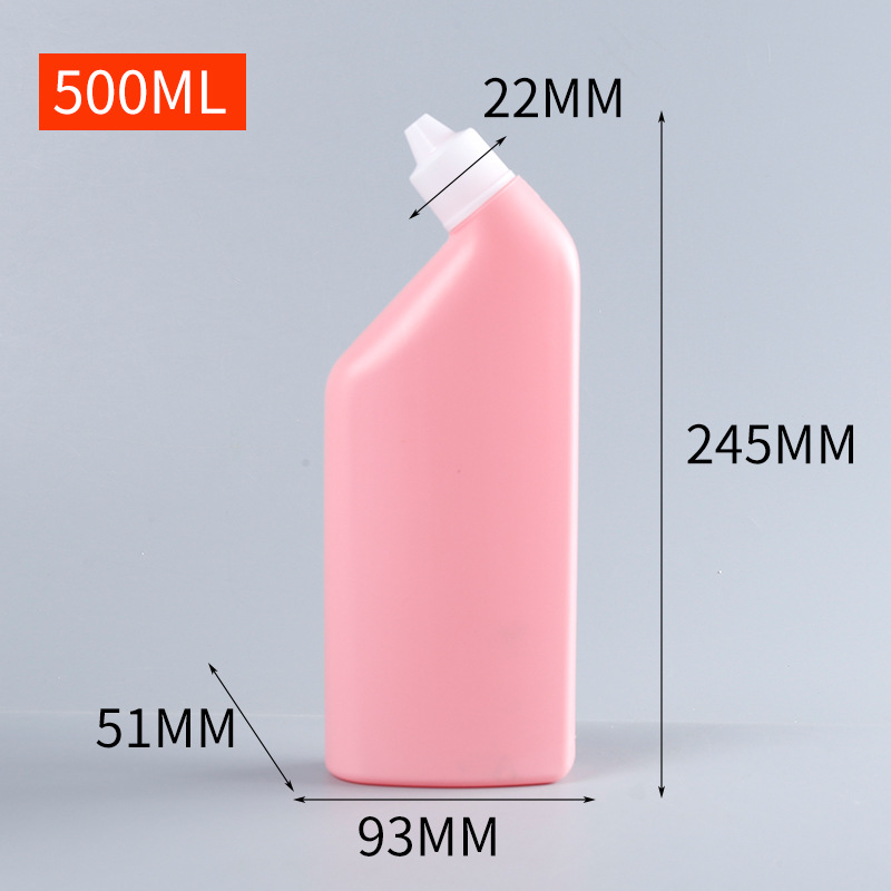 Color empty bottle 500 ml toilet cleaner HDPE White toilet bowl cleaner bottle 1000ml Plastic Liquid Detergent Bottle