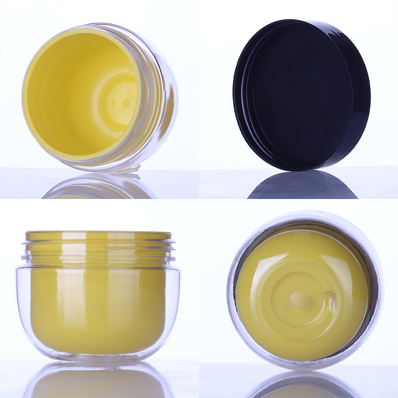 100g double wall double layer Cream Jar with inner cap lid PET plastic Lady Cream Gel horse oil jar skin care wide mouth jar