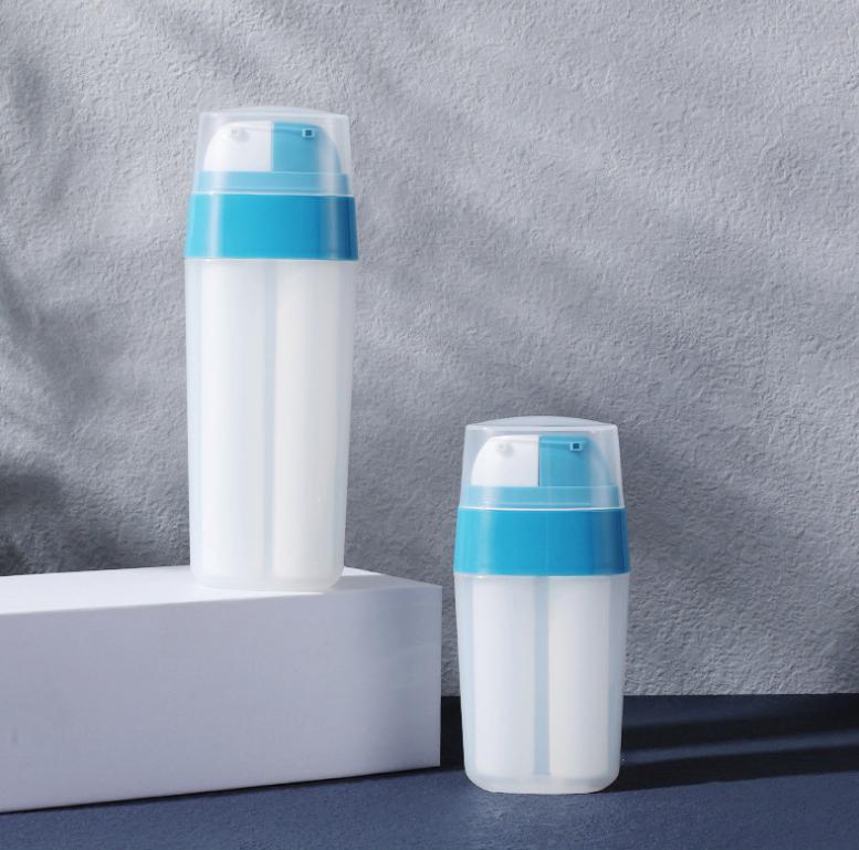Cosmetic Skin Care Dual Chamber Airless Bottle PP 2 in 1 Lotion Serum BB Cream 10ml + 10ml 15ml + 15ml 25ml + 25ml Tube Bottle