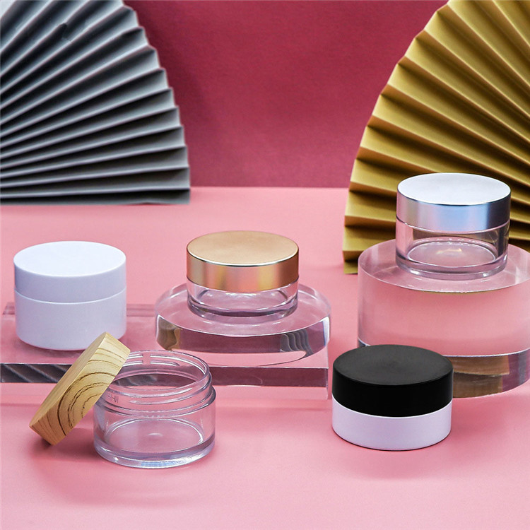 Cosmetic Lotion Jar 3oz 5oz 6oz double wall PET/PETG Plastic Round Cream Container Wholesale Cosmetic customized Packaging
