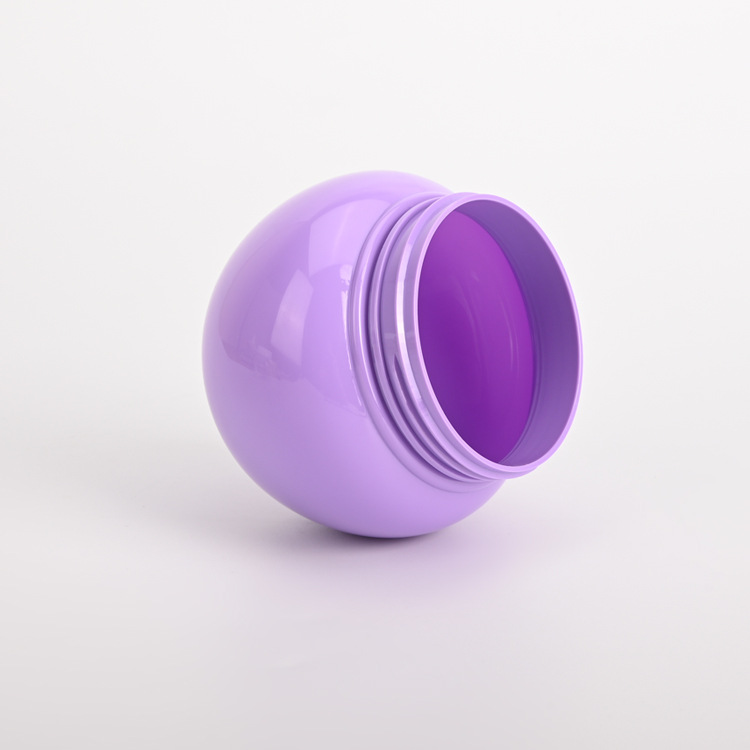 White Purple 50ml 350ML PET Plastic Wide Mouth jar Body Lotion Bottle Scrub jar with lids Hair Mask Treatment Oil bottle