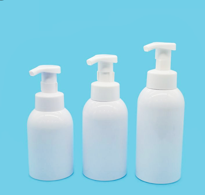 White foam pump bottle 250ml 300ml 350ml 500ml Foaming face wash bottle foam Pressing bubble hand sanitizer Pink