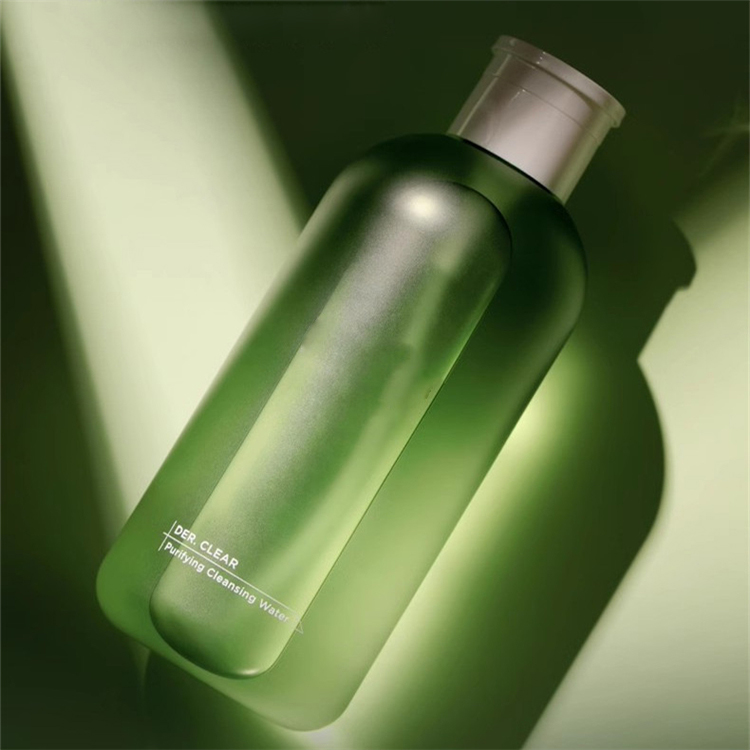 PET plastic flat shoulder shampoo bottle Empty lotion pump body wash bottles 250ml 300ml 500ml