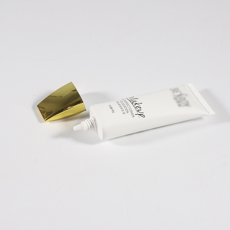 30ml 1oz Empty White Cosmetic Soft Squeeze Tube with Gold Lid facial cleanser soft moisturizing lip balm cream tube 15ml 50ml