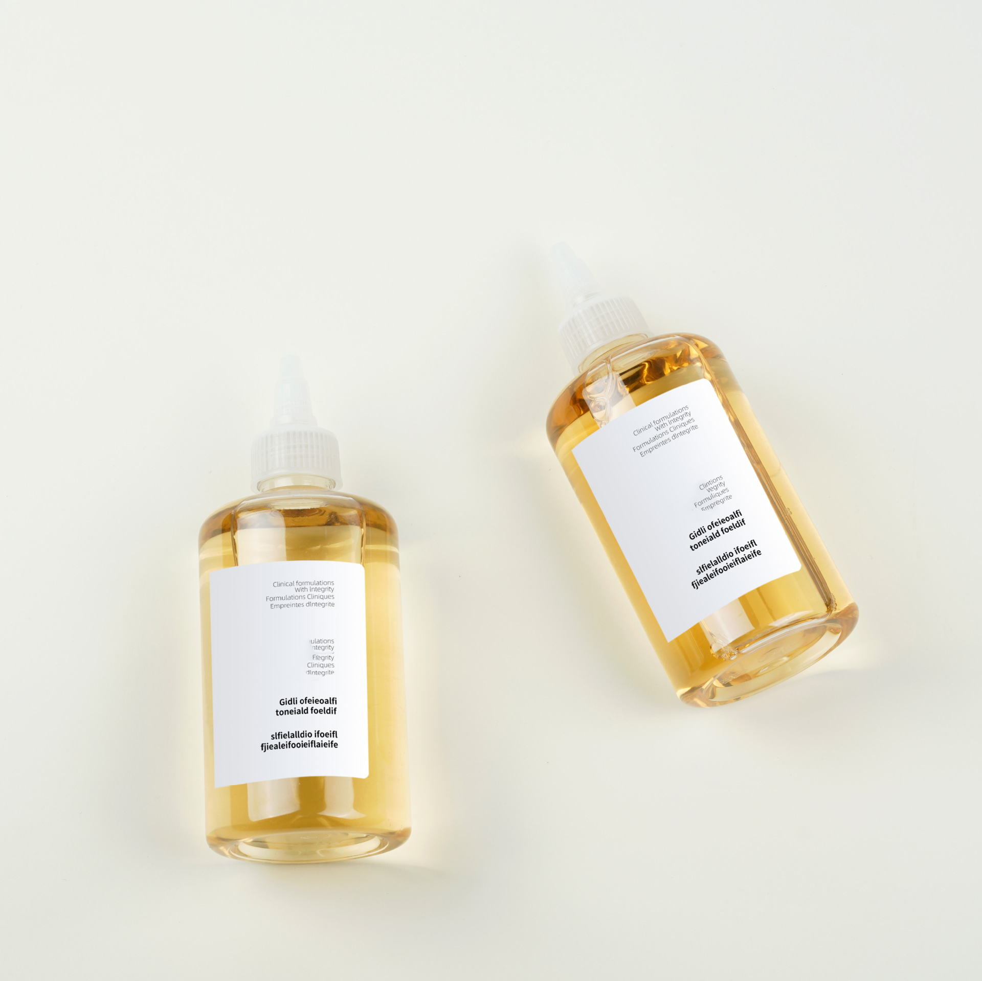 240ml 250ml fruit acid toner bottle Cosmetic hair oil squeeze bottle sauce dispenser 8oz PET clear plastic exfoliating bottle