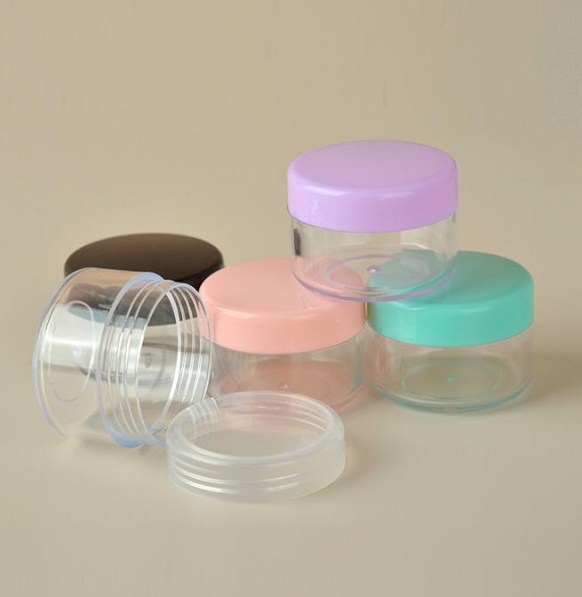 PS Cosmetic trial pack bottle jar 5g 10g 15g 20g round bottom wide mouth cream jar Cosmetic packaging bottles face cream box