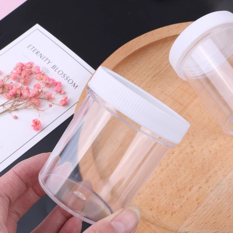 Empty 120ml 120g 4oz Plastic Jars with lid Transparent PS Jar food cosmetic clay toy slime storage jar container